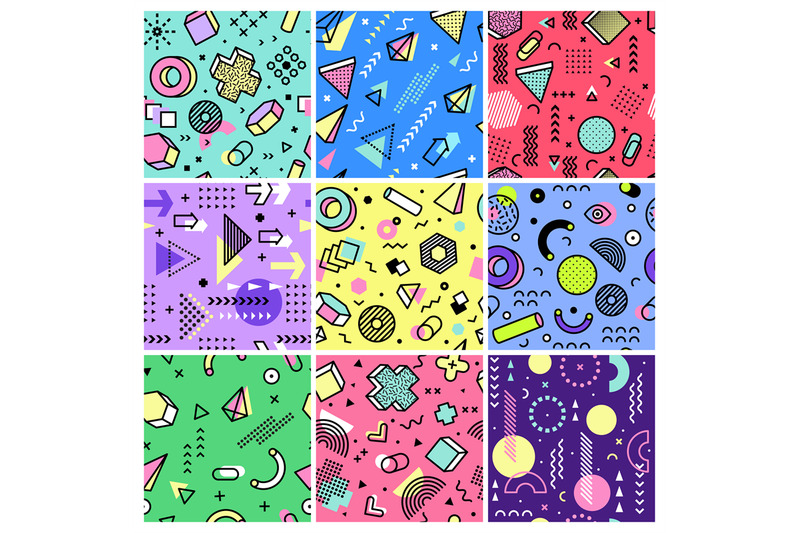 memphis-pattern-geometrical-designs-abstract-grunge-geometrical-shape