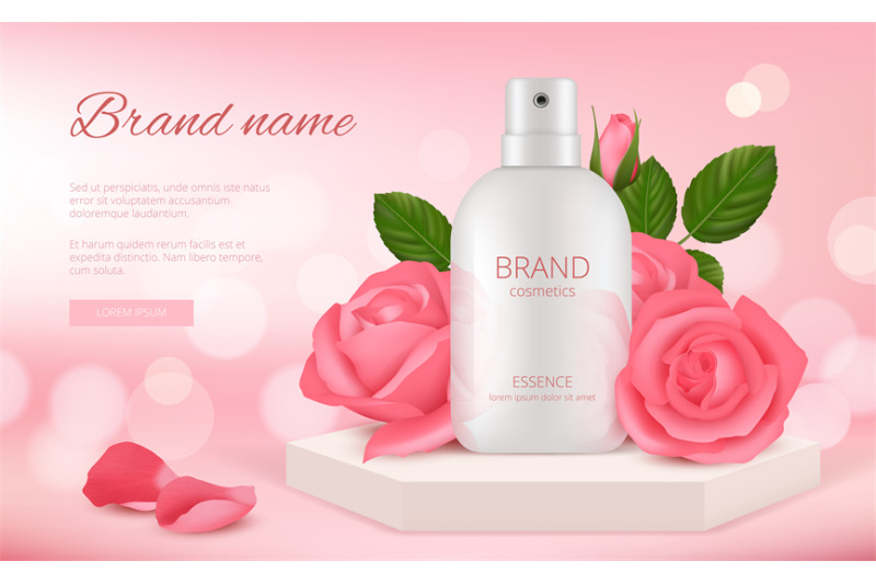 skin-cosmetic-ads-woman-cream-or-perfume-bottle-with-rose-pink-flower