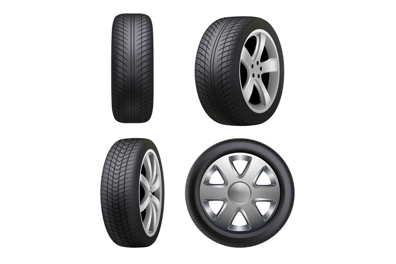 tyres-realistic-automobile-wheeling-vector-tyres-for-cars-pictures-is