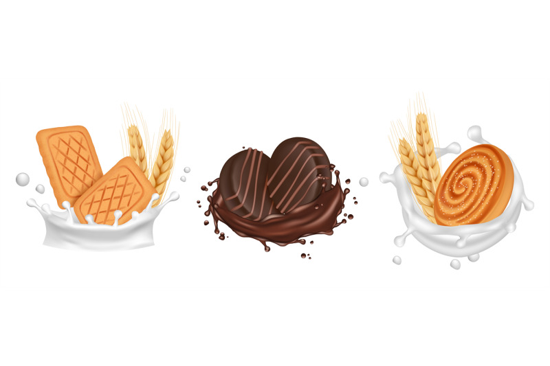 cookies-milk-chocolate-splashes-with-biscuits-vector-realistic-cooke