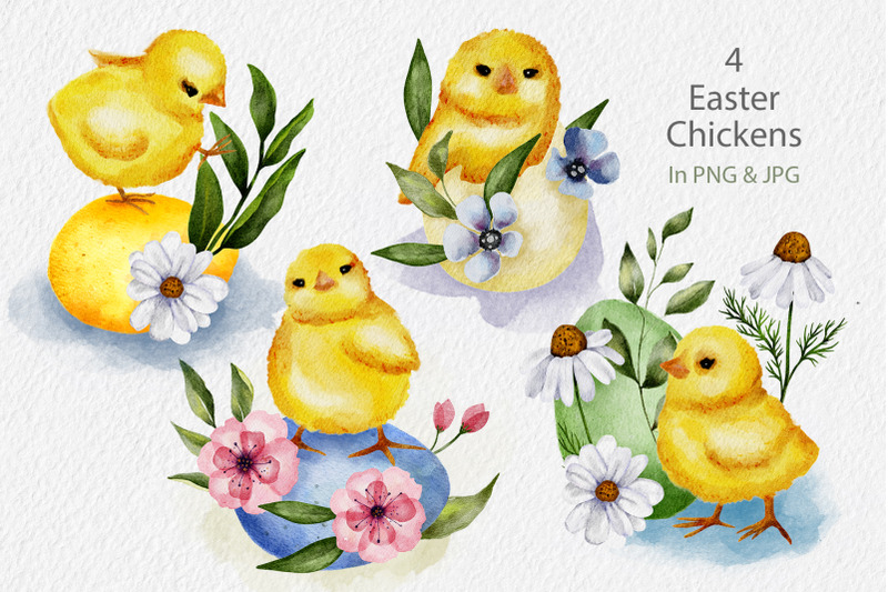 easter-watercolor-chicken-bundle