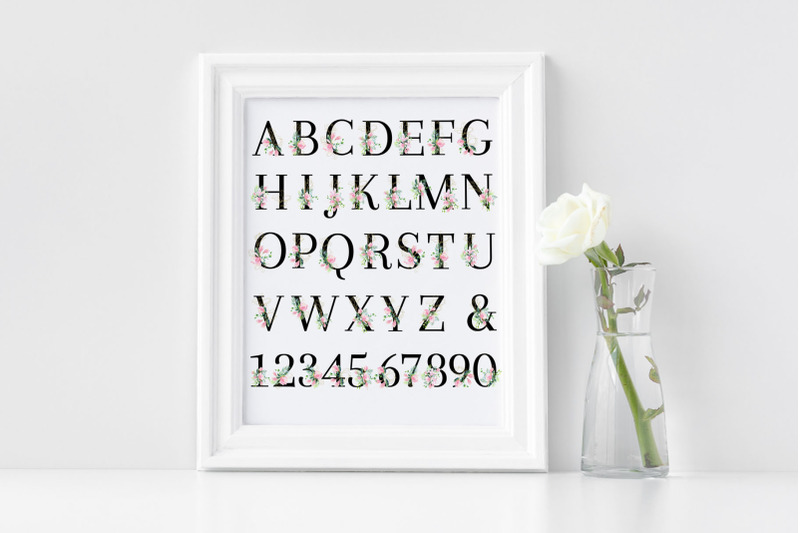 magnolia-floral-alphabet