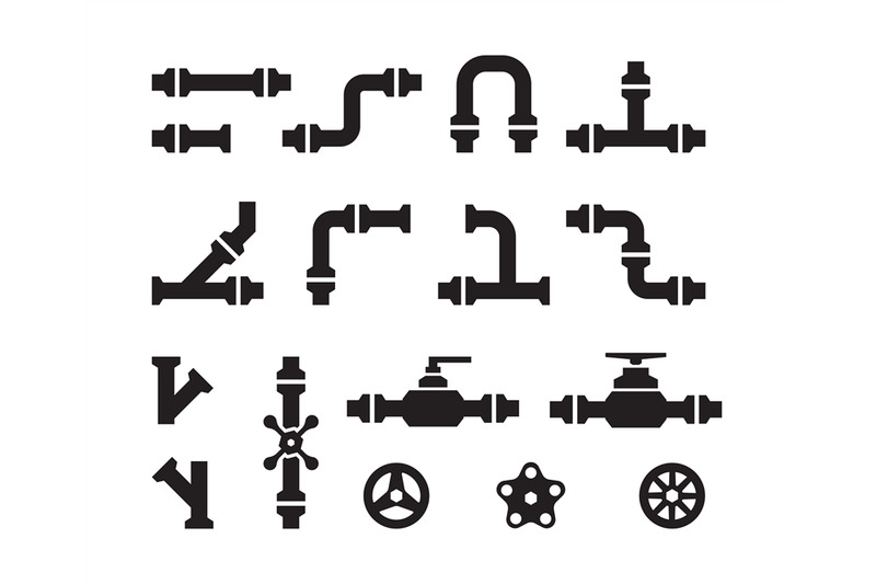 pipe-icons-metal-industry-water-pipelines-valve-constructions-connect