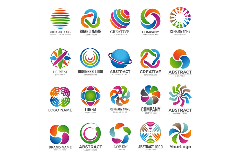 business-globe-logo-advertising-abstract-round-colored-shapes-graph-c