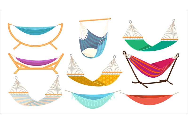 hammock-relax-time-in-outdoor-decorative-colorful-fabric-hammock-hang