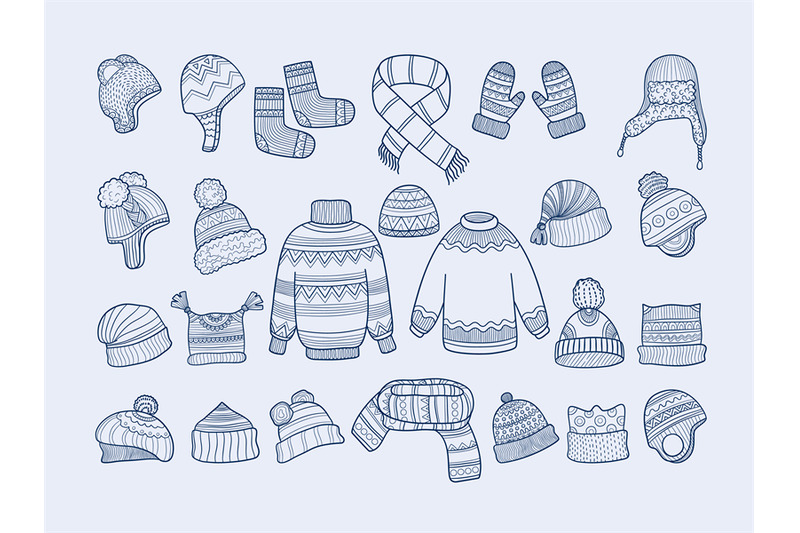 winter-clothes-xmas-fashion-hat-mittens-socks-sweater-scarf-vector-do