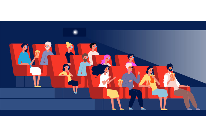 characters-watching-movie-persons-sitting-in-chairs-in-cinema-hall-ve