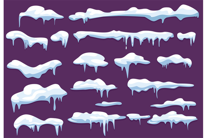 winter-snowcap-weather-decoration-elements-snow-frozen-icicles-snowfl