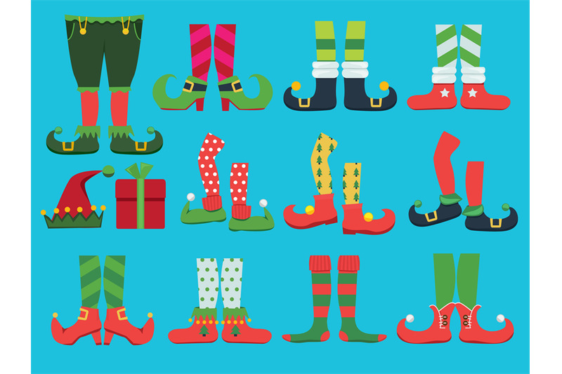 xmas-shoes-fairytale-elf-boots-and-leggings-santa-boy-legs-and-shoe-v