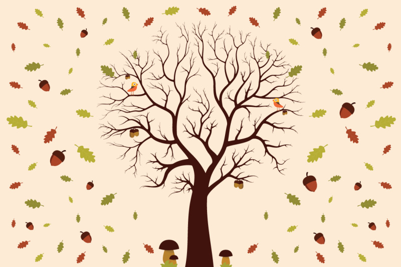 autumn-elements-tree-leaves-vector