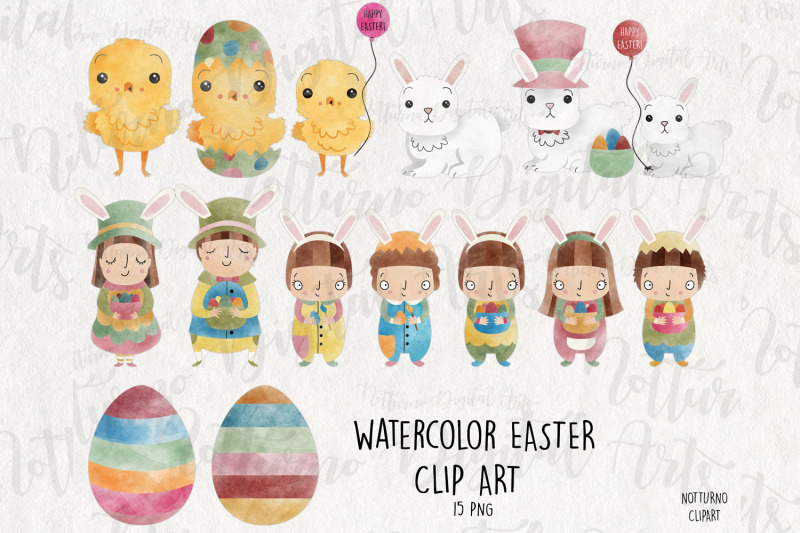 watercolor-easter-clipart-set-of-15