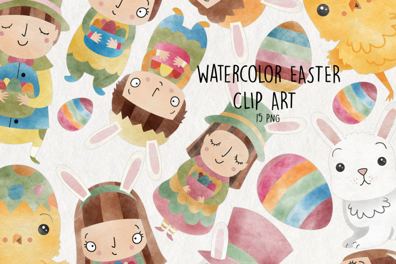 watercolor-easter-clipart-set-of-15