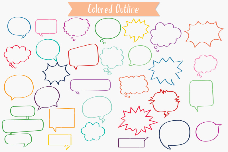 color-speech-bubbles-comic-book-talk-thinking-cloud