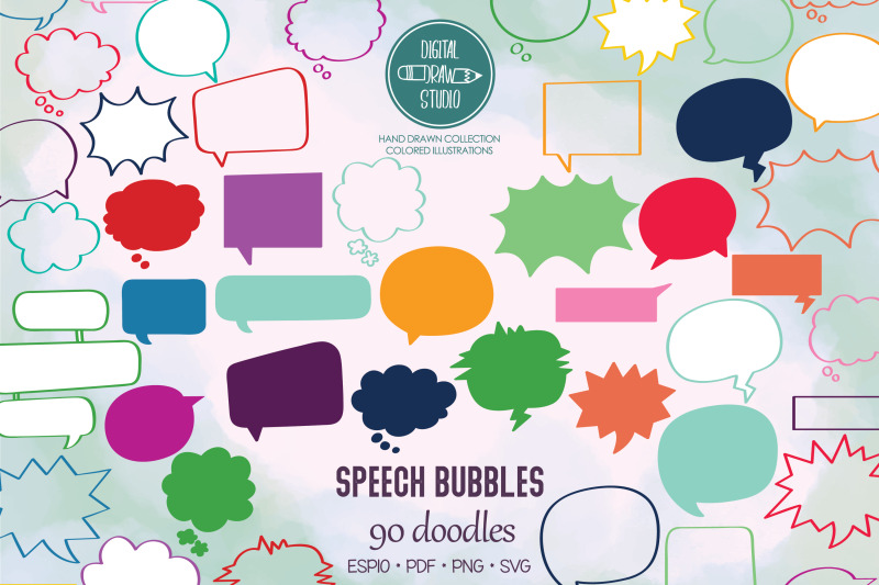 color-speech-bubbles-comic-book-talk-thinking-cloud