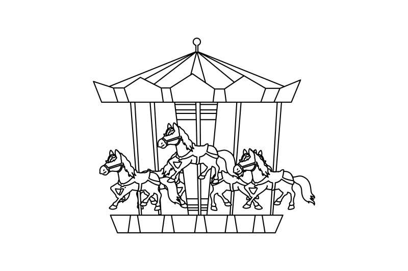 amusement-parks-carousel-outline-icon