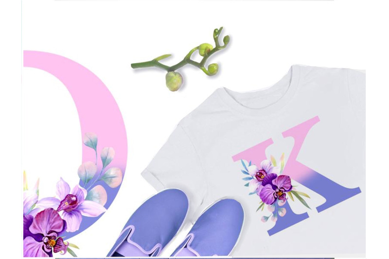 floral-alphabet-with-watercolor-orchids-monogram-letters-wedding-decor