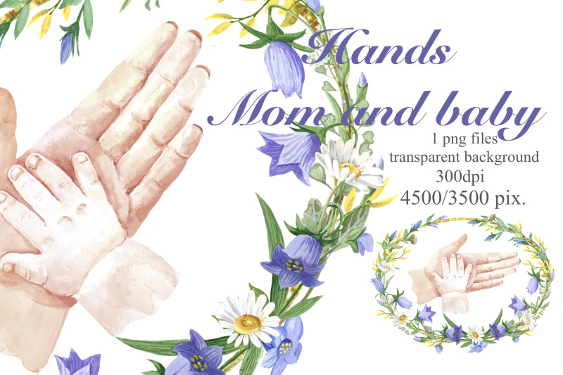 hands-of-mom-and-baby-in-a-floral-frame-mom-gif-mothers-day