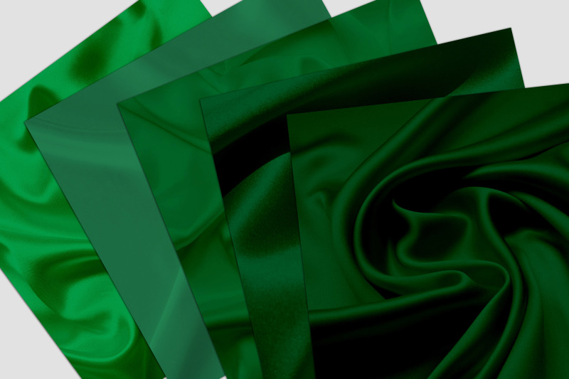 green-silk-textures-digital-paper-pack