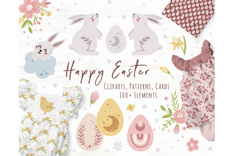 pastel-easter-kids-cliparts-patterns-and-cards
