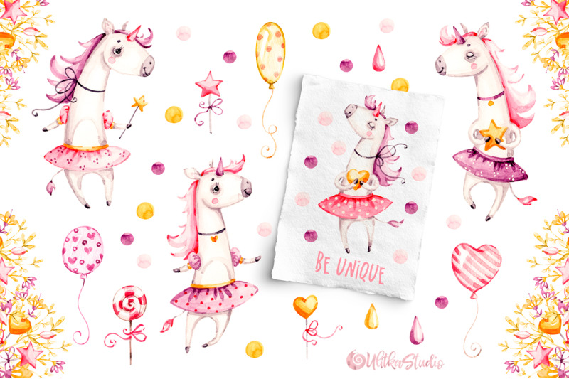 cute-unicorn-watercolor-clipart-princess-watercolour-clip-art-for-gir