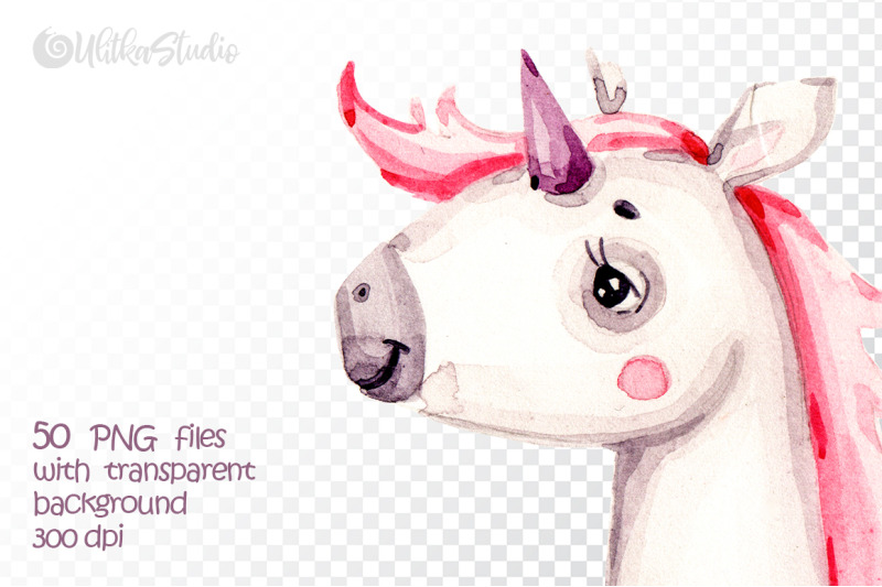 cute-unicorn-watercolor-clipart-princess-watercolour-clip-art-for-gir