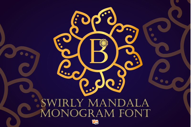 swirly-mandala-monogram-font