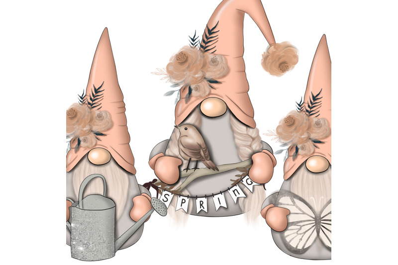 peachy-gnomes-with-flowers