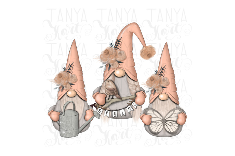 peachy-gnomes-with-flowers