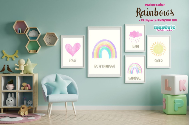 watercolor-rainbows-clipart