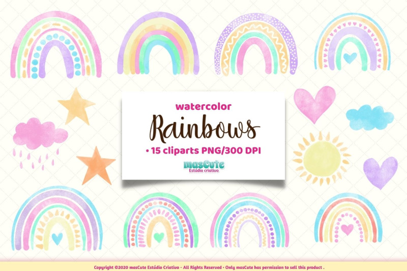 watercolor-rainbows-clipart