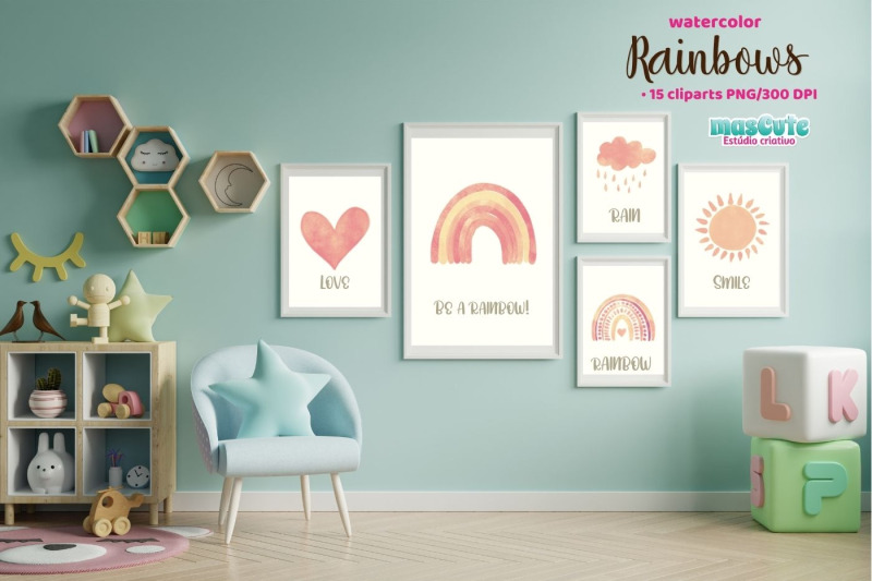 watercolor-rainbows-clipart