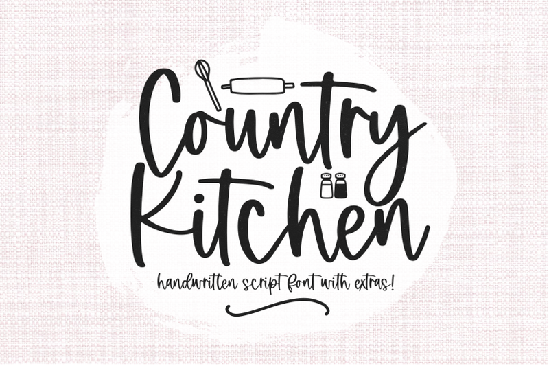 country-kitchen-handwritten-font-with-farmhouse-doodles
