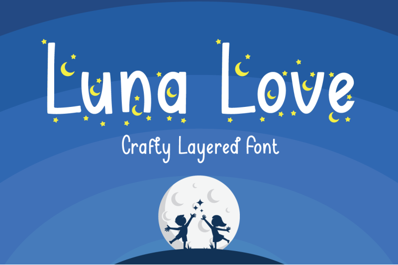 luna-love-layered-crafty-font
