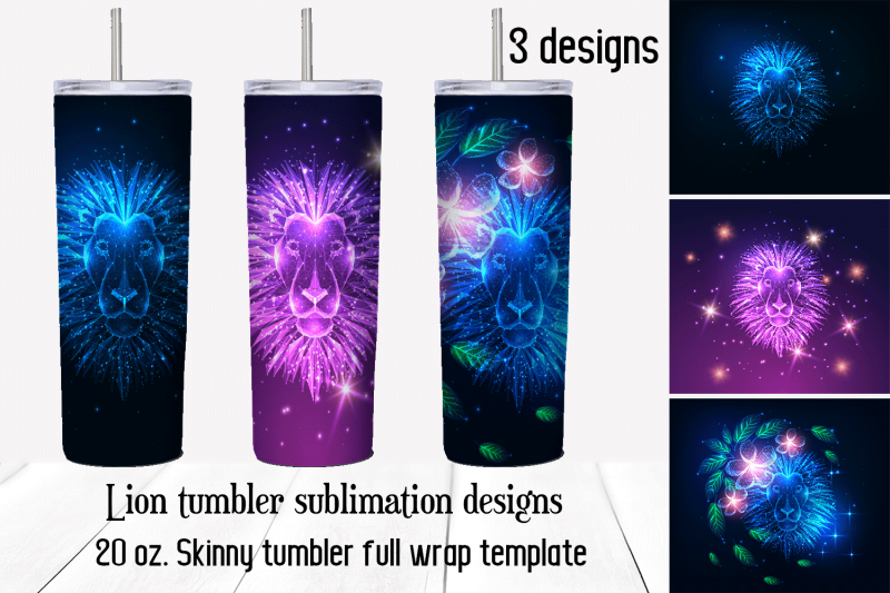 lion-tumbler-sublimation-designs-skinny-tumbler-waterslide