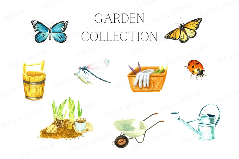 watercolor-gardening-set-spring-insects-gardening-tools-watercolor-butterflies