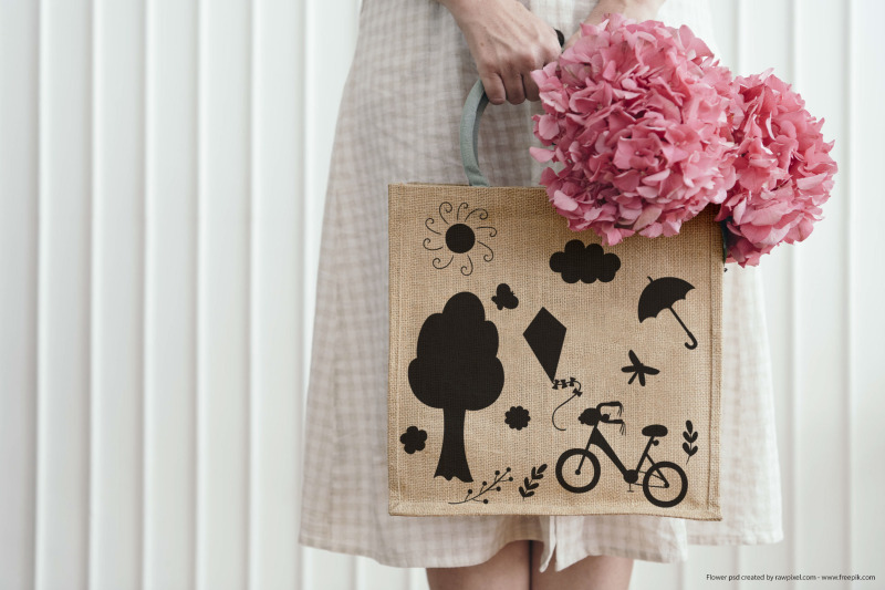 spring-season-doodles-gardening-bugs-bicycle-birds-flowers