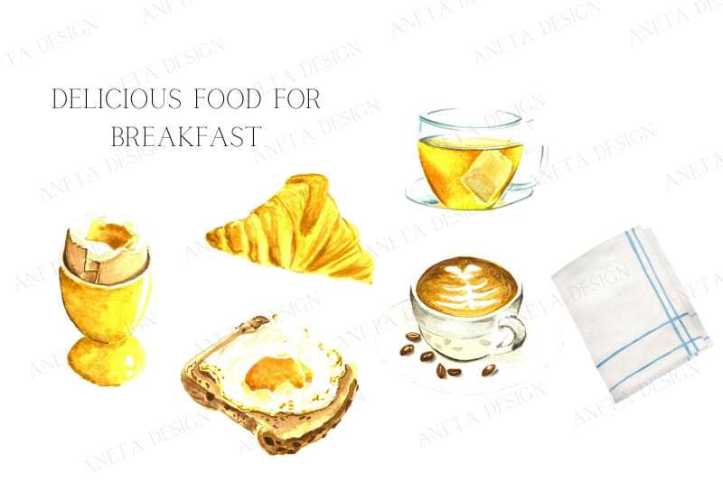 watercolor-breakfast-clipart-pancake-clipart