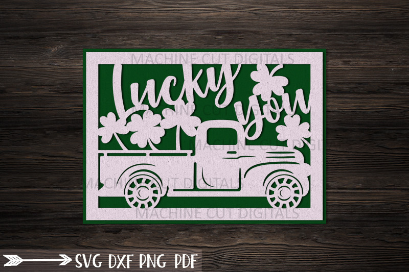 st-patrtick-039-s-day-cut-out-card-with-truck-svg-dxf-papercut-template