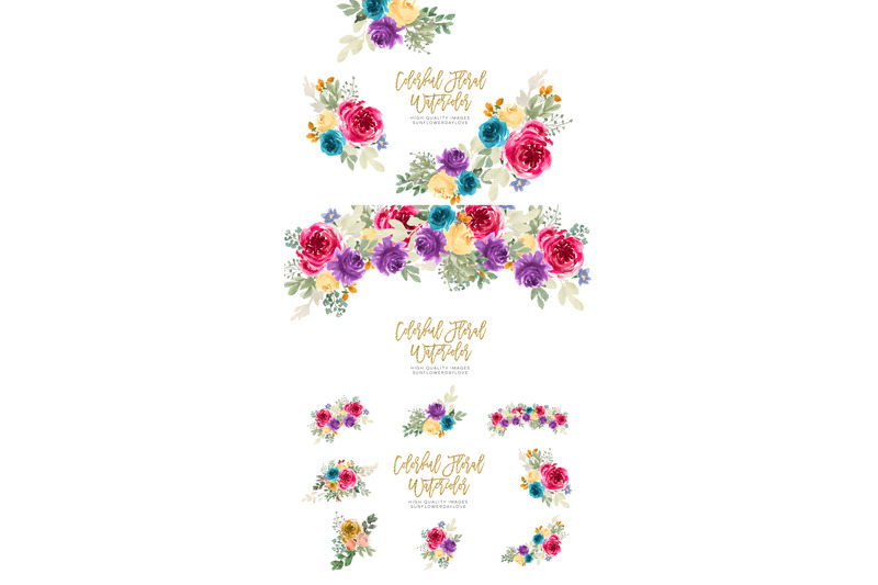 watercolor-colorful-clipart-flower-flower-clipart-wedding