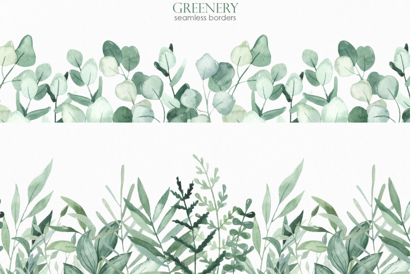 greenery-watercolor-collection