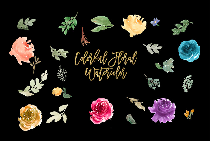 watercolor-floral-clipart-colorful-floral-watercolor-elements