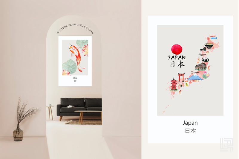 japan-watercolor-map-amp-posters