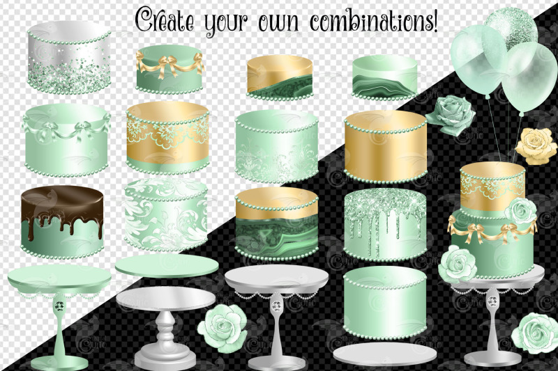 mint-and-sage-cakes-clip-art