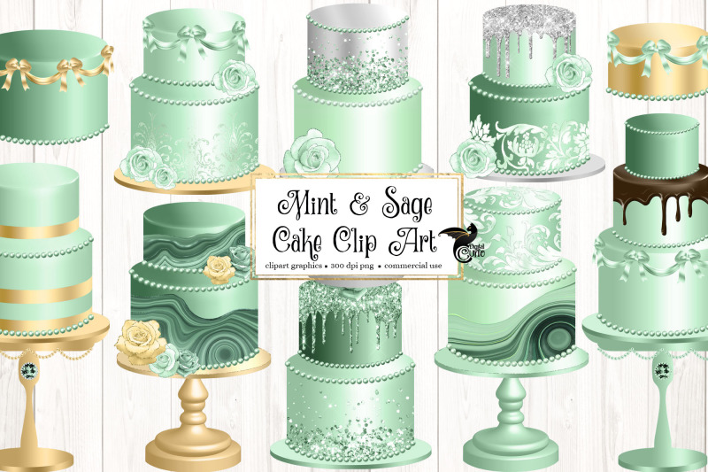 mint-and-sage-cakes-clip-art