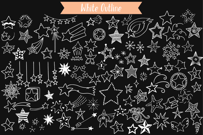 white-star-doodles-hand-drawn-constellation-shooting-star-garland