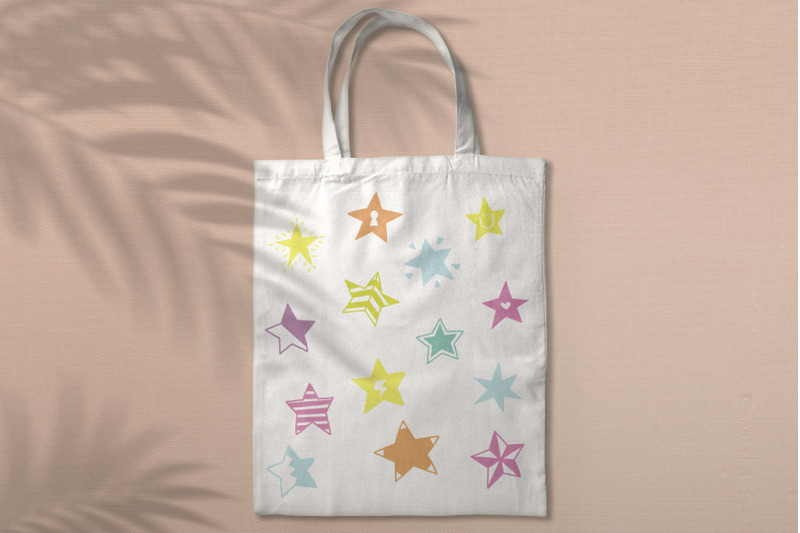 color-star-doodles-hand-drawn-constellation-shooting-star-garland