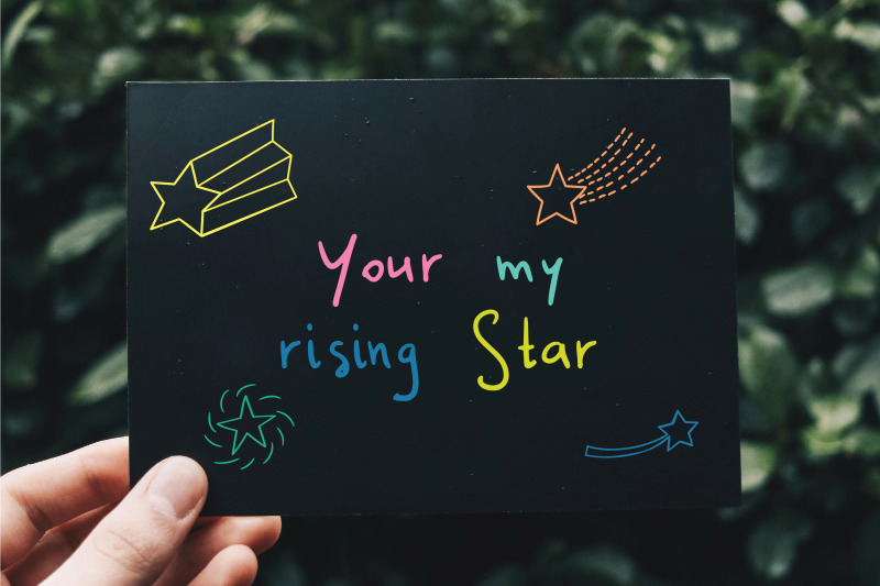 color-star-doodles-hand-drawn-constellation-shooting-star-garland