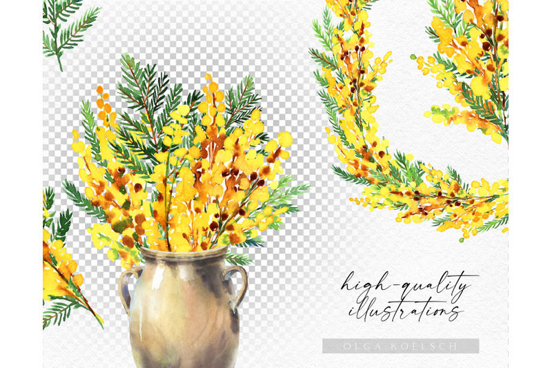 watercolor-mimosa-clipart-yellow-easter-flowers-mother-039-s-day