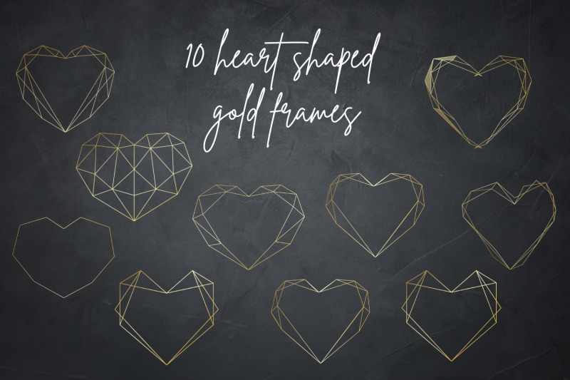 heart-shaped-gold-frames-geometric-gold-frames