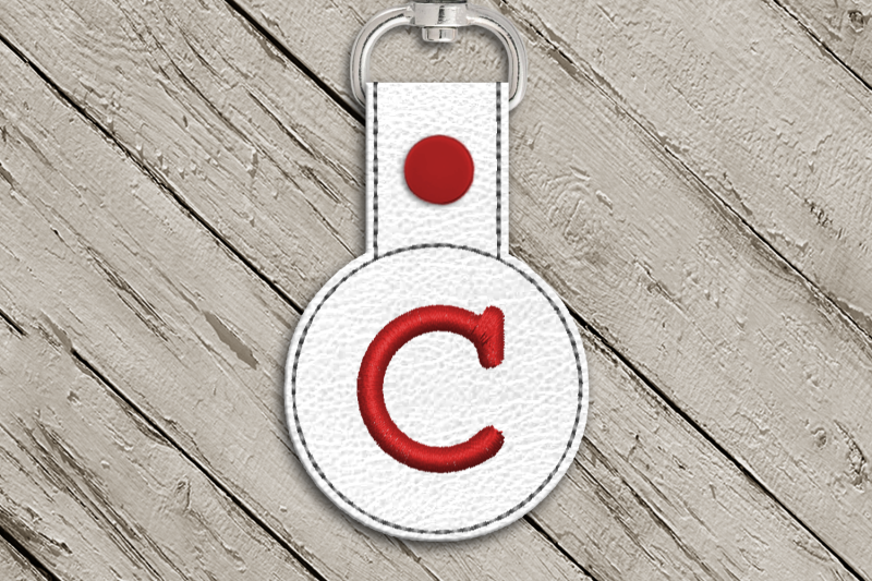 letter-c-ith-round-key-fob-applique-embroidery